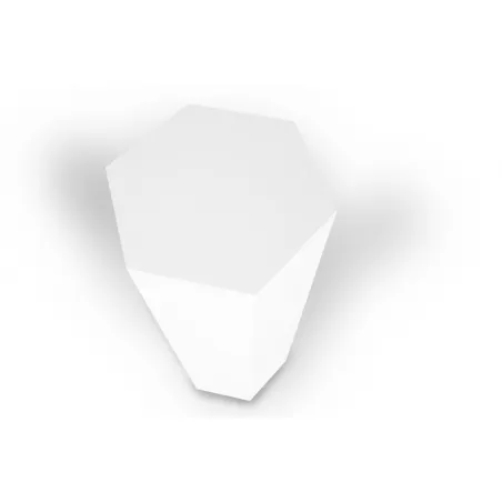 Hexagon sokkel wit mat, op maat