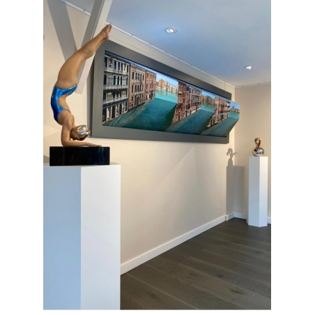 Hexagon sokkel wit mat, op maat