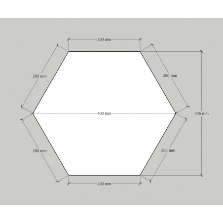 Hexagon sokkel wit mat, op maat