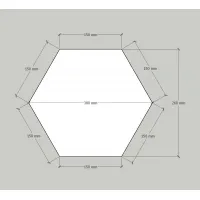 Hexagon sokkel kleur, 30 x 100 cm (lxbxh)