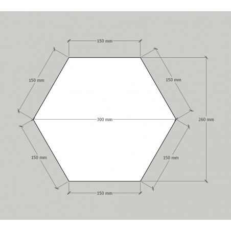 Hexagon sokkel zwart mat, op maat