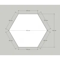 Hexagon sokkel zwart mat, op maat