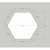 Hexagon sokkel kleur, op maat