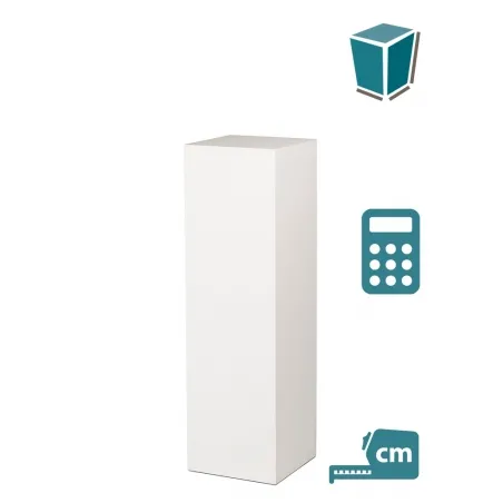 MDF witte sokkels | plantenzuilen | zuilen wit MDF zijdeglans
