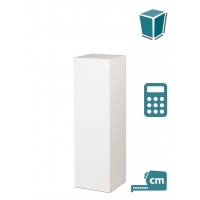 MDF witte sokkels | plantenzuilen | zuilen wit MDF zijdeglans