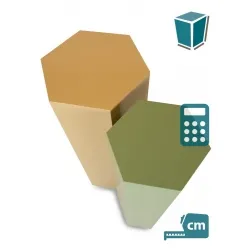 Hexagon sokkel kleur, op maat