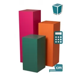 MDF kleur sokkels | zuilen in kleur gespoten | bedrijfskleur mogelijk